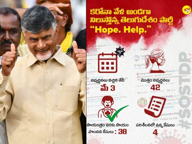 Chandrababu Naidu - TDP- COVID -Help