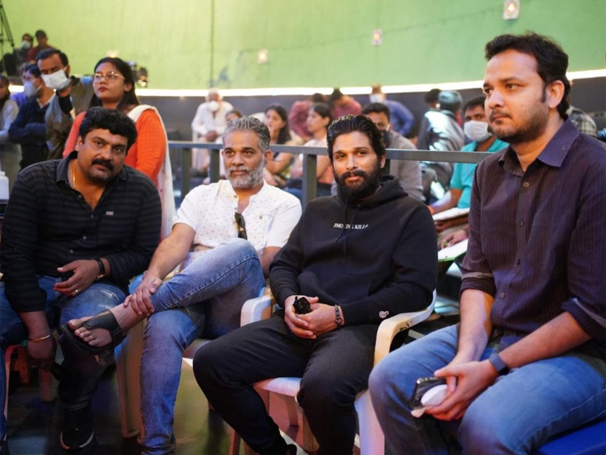 Allu Arjun on the sets of ghani