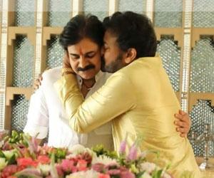 Pawan Kalyan at Megastar Chiranjeevi Birthday Celebrations 2021