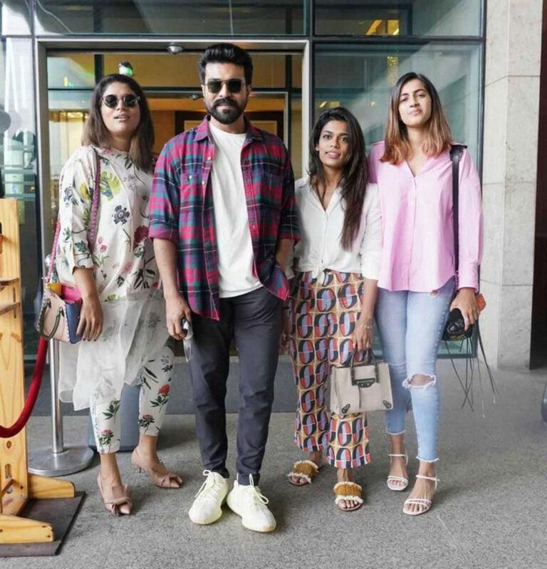 Ram charan Sushmitha, Sreeja, and Niharika Konidela