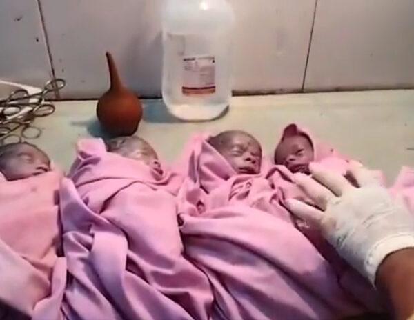 Watch: Woman Delivers Four Babies In A Single Delivery