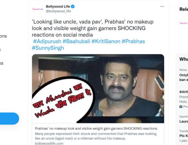 prabhas Bollywood media trolled trolls