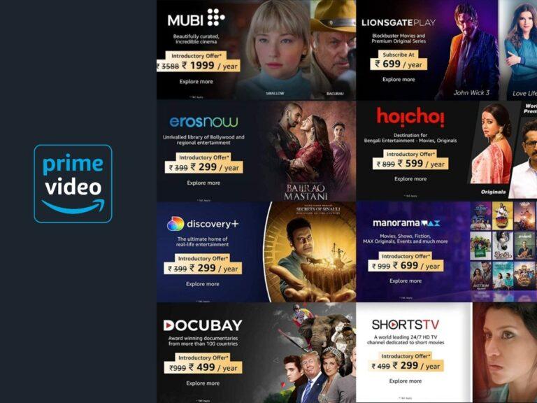 Amazon Prime Video Offers Extra Add-On OTT Video Channels In India