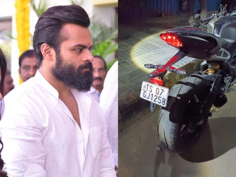 Sai Dharam Tej Bike Chalana