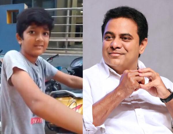 School Going Kid Impresses KTR