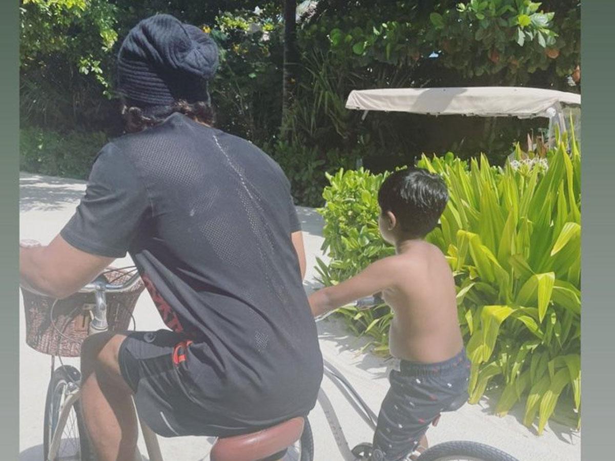 Pic Talk: Allu Arjun Cycling With His Champ