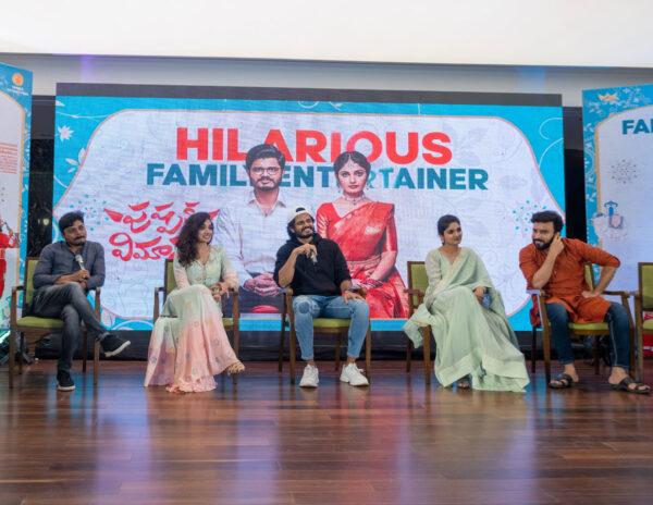 Team Pushpaka Vimanam interacts with family audience