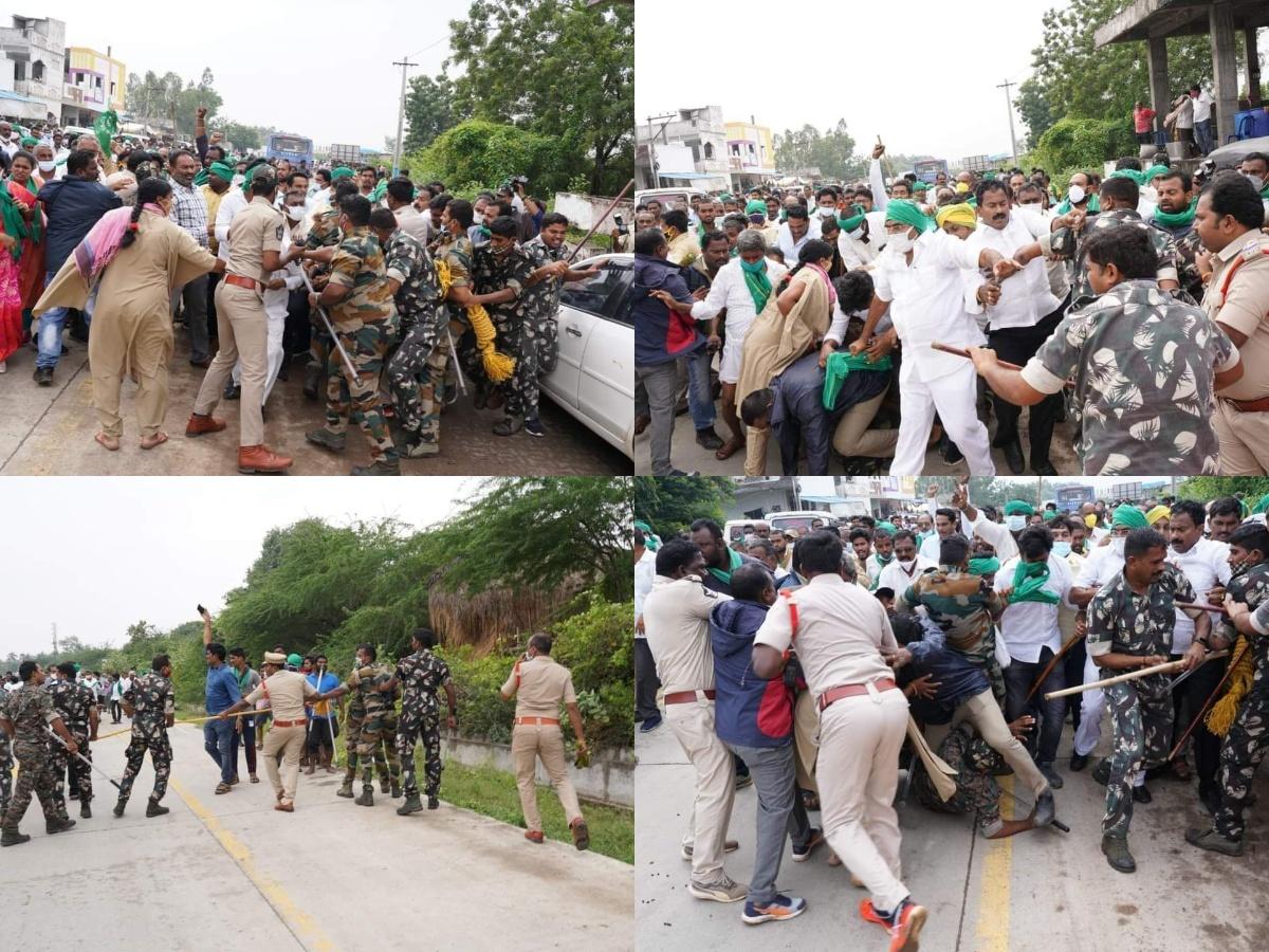 Lathi Charge On Amaravati Farmers