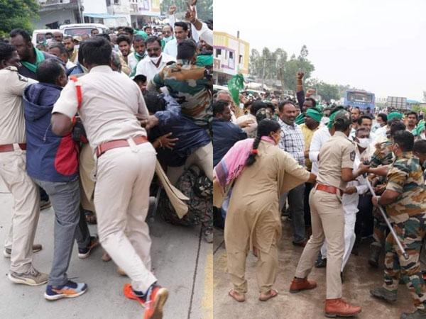 Police Lathi Charge on Amaravati Farmers