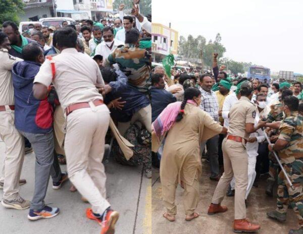 Police Lathi Charge on Amaravati Farmers