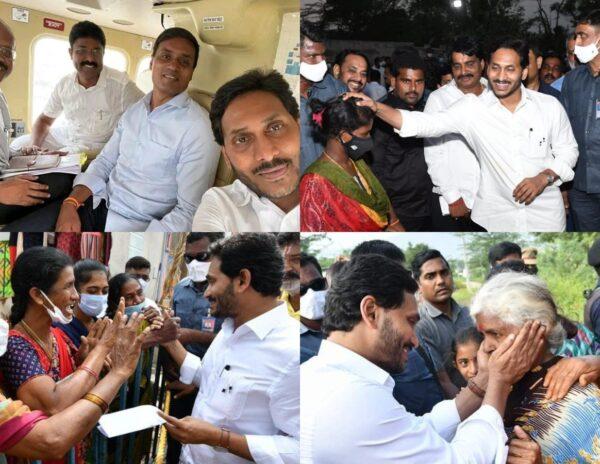 YS Jagan campaign at flood effected places