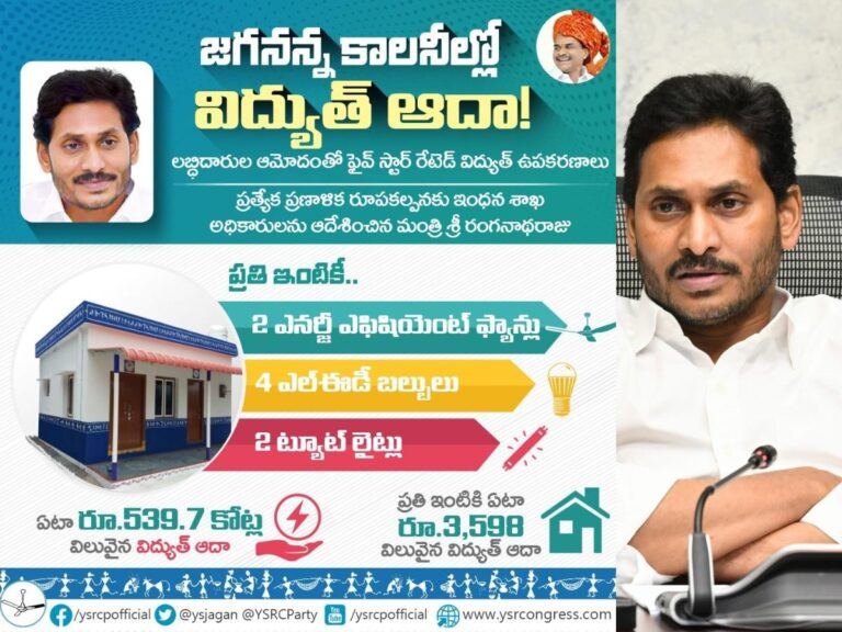 YS Jagan - colonies- power