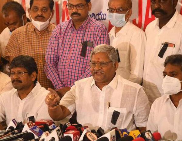 govt employees fire on sakshi writing