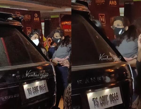Allu Arjun & Family @ RRR FDFS
