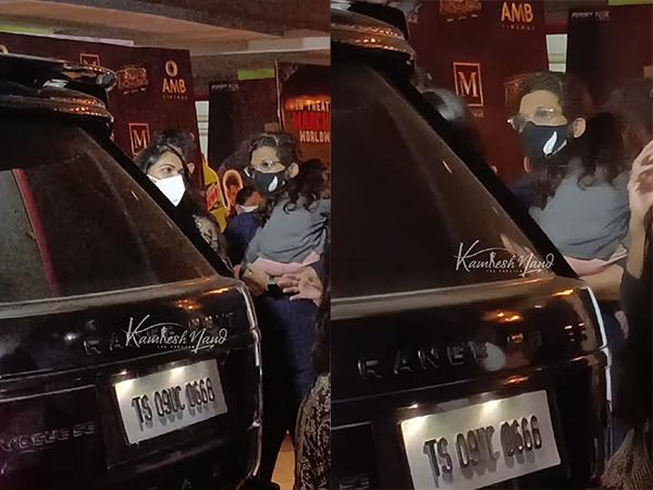 Allu Arjun & Family @ RRR FDFS