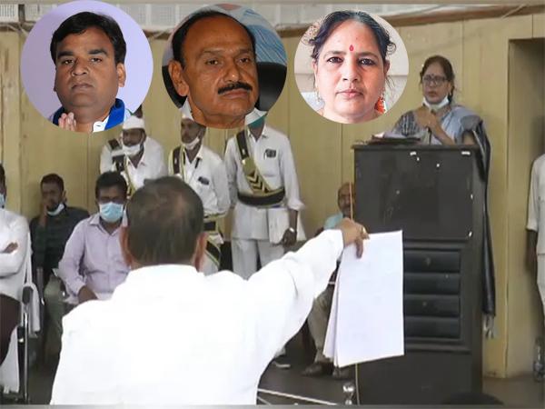 kadapa YSRCP leaders arguements with ICDS project director