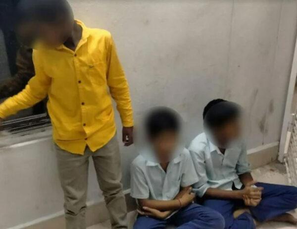 Minor Kids In Police Station For Tearing YCP Posters