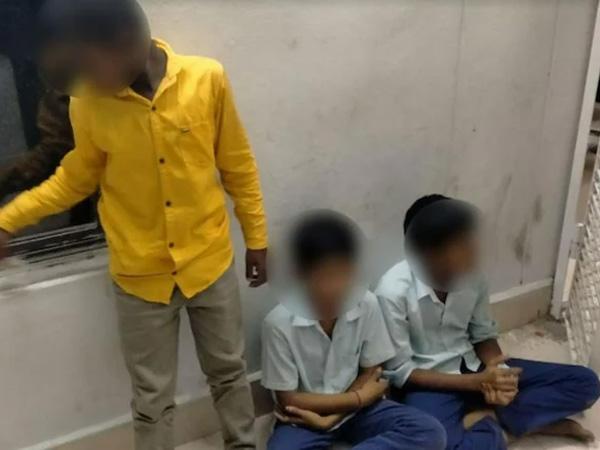 Minor Kids In Police Station For Tearing YCP Posters