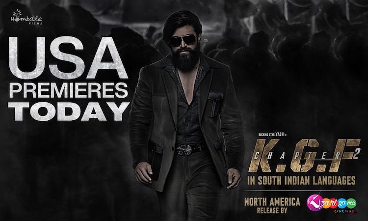 Monster KGF 2 U.S. Premieres Today