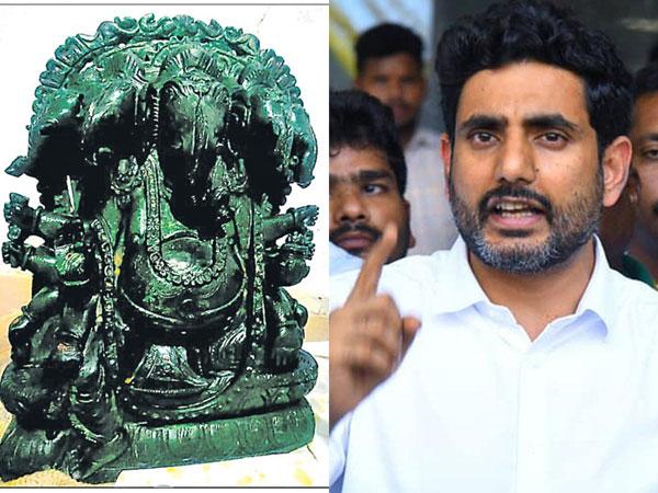 Marakata_Ganapati_Idol_In_YCP_Leader_House