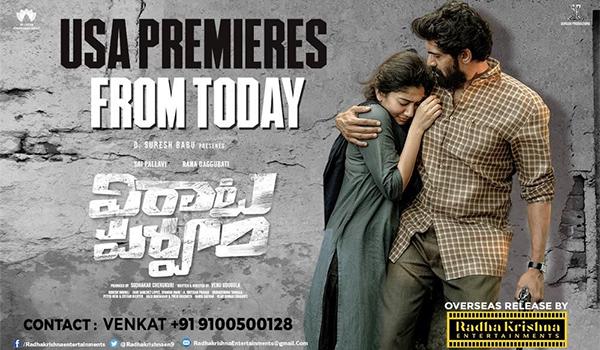Epic Love Story Virata Parvam USA Premieres From Today