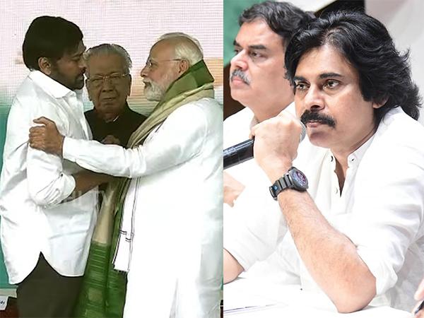 Chiranjeevi Pawan Kalyan Alluri sitaramaraju statue inaguration