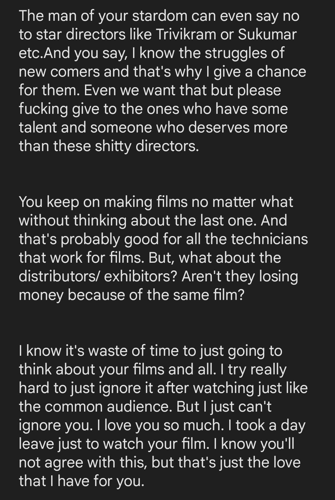 Fans’ Open Letter To Ravi Teja