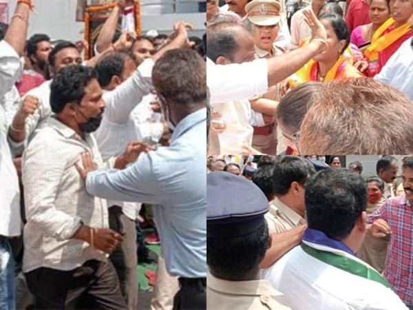 TDP-YSRCP-Fight-Visakhapatnam