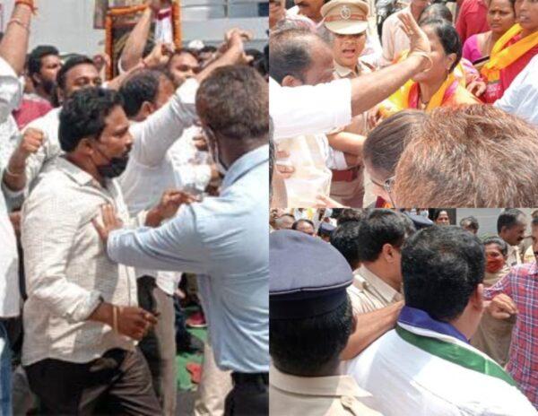 TDP-YSRCP-Fight-Visakhapatnam
