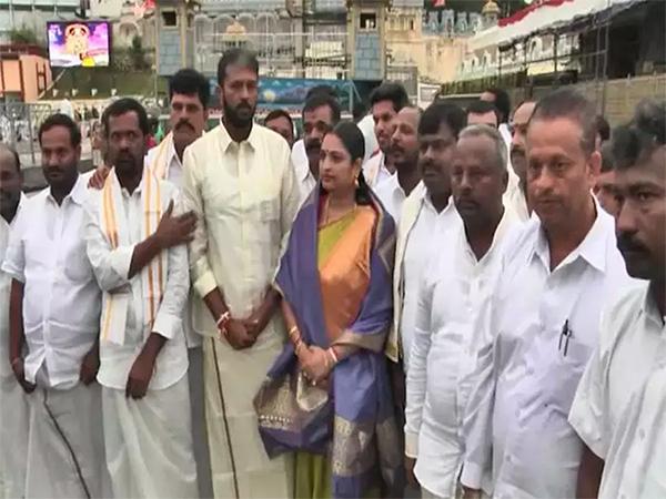 Minister Ushasri Charan Tirumala Visit with family and followers