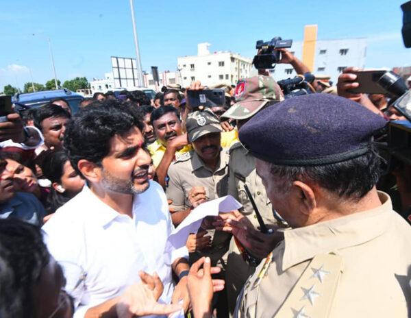TDP-Nara-Lokesh-stopped-from-visiting-Palasa