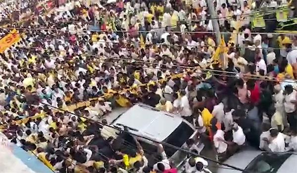 Naidu's Show Of Strength In Chittoor Ahead Of Jagan's Kuppam Tour