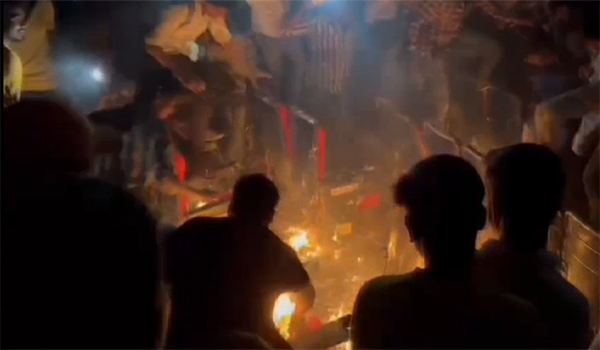Prabhas Crazy Fans: Theater Catches Fire