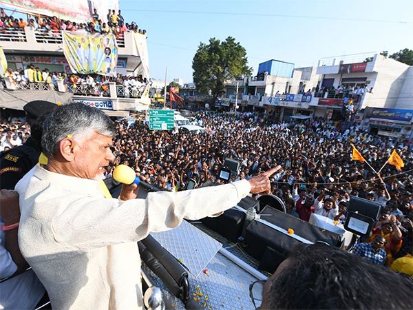 Massive Crowds For Naidu @ YCP's Strongest Dist