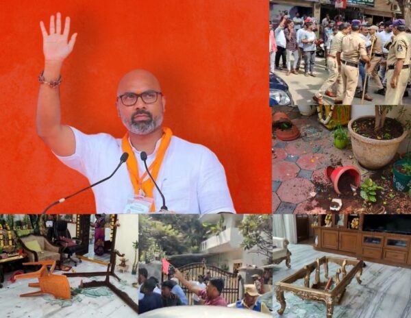 TRS Attack Dharmapuri Arvind House