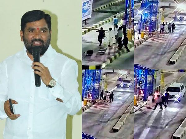 BRS_MLA_Durgam_Chinnaiah_Slapped_Toll_Gate_Employee