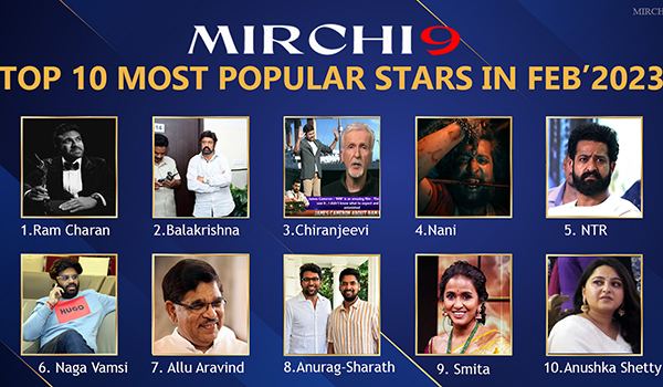 Top 10 Most Popular Stars February 2023