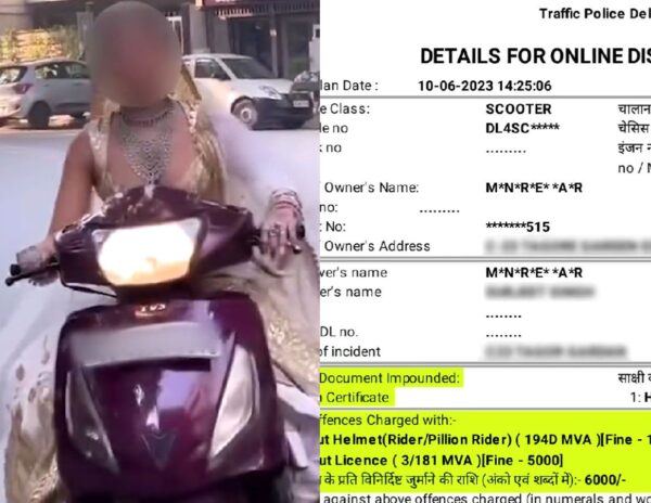 Helmetless Bride's Scooty Ride