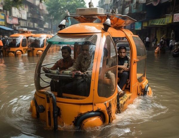 Rainwear Amphibious Autorickshaws