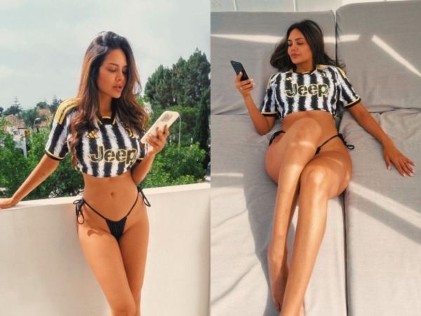 Esha Gupta Stunning In Football Jersey