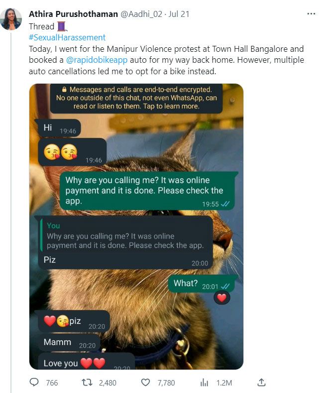 Rapido Driver Arrest: Masturbation, 'Love You' Texts
