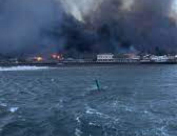 People Jump In Ocean To Survive Fire