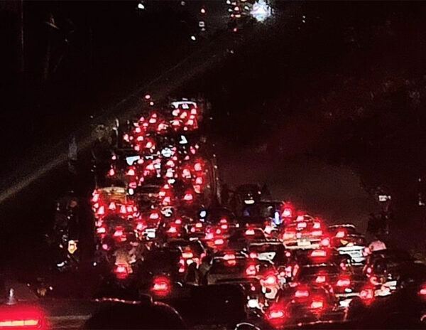 Traffic Jam At Lulu Mall
