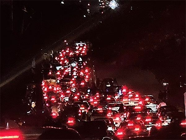 Traffic Jam At Lulu Mall