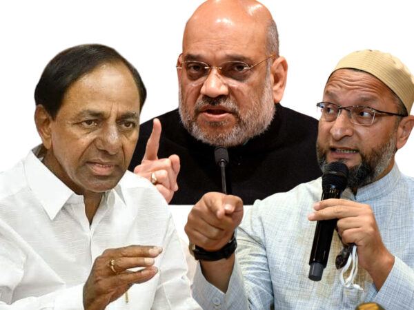 Asaduddin-Owaisi-KCR-Amit-Shah