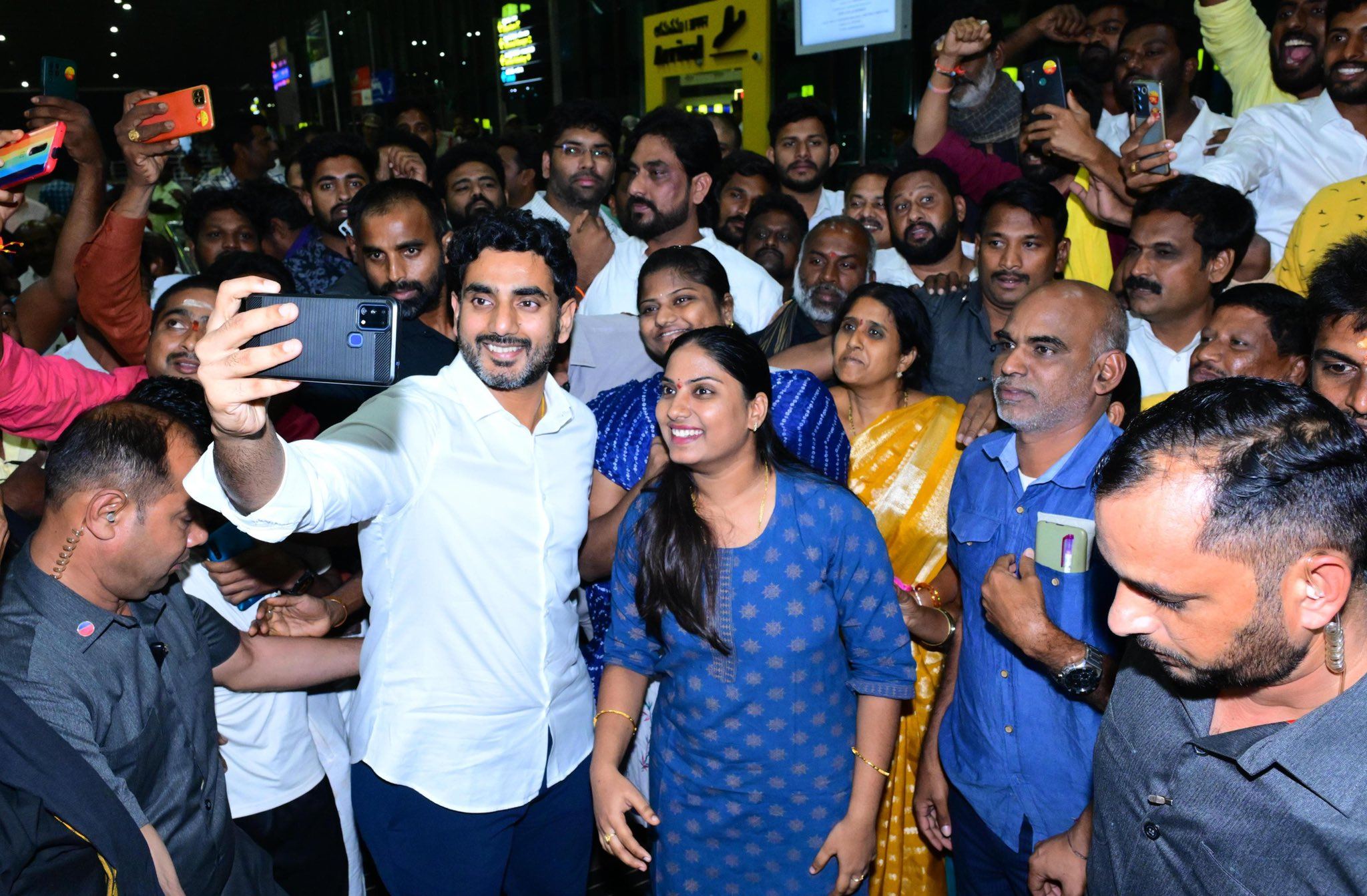 Photos: Lokesh Arrives at Rajahmundry Campsite