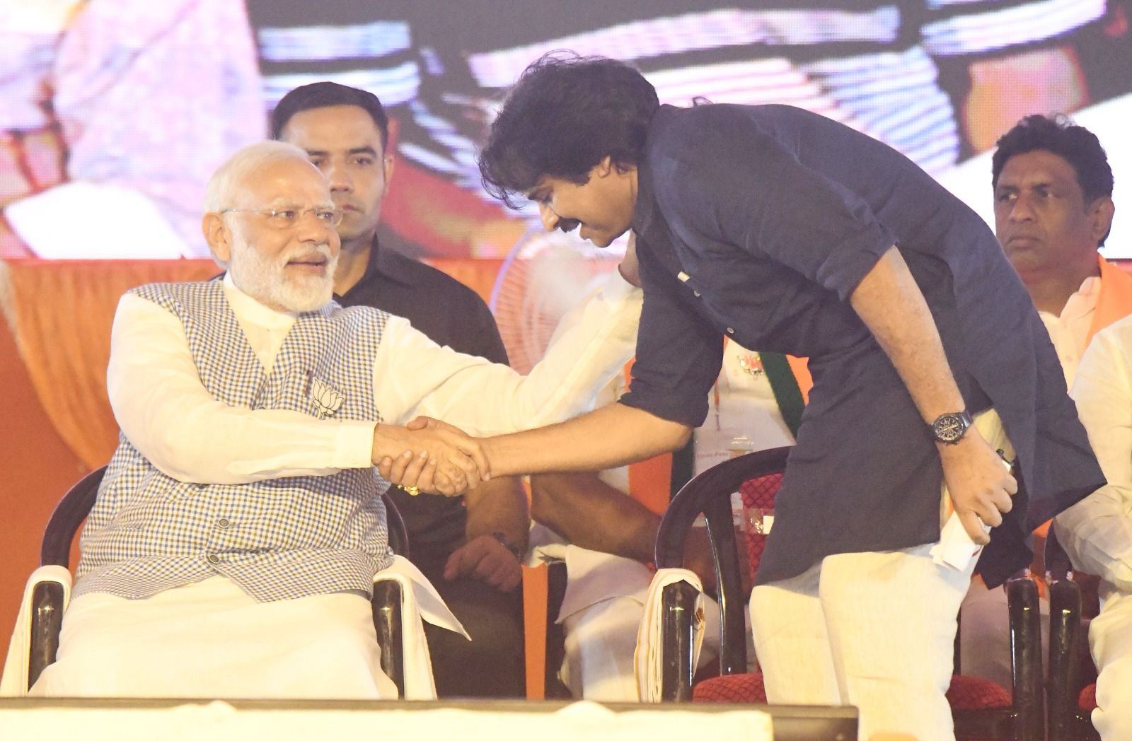 Pawan Kalyan Shares Stage with Modi in Telangana
