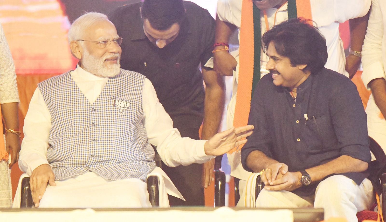 Pawan Kalyan Shares Stage with Modi in Telangana