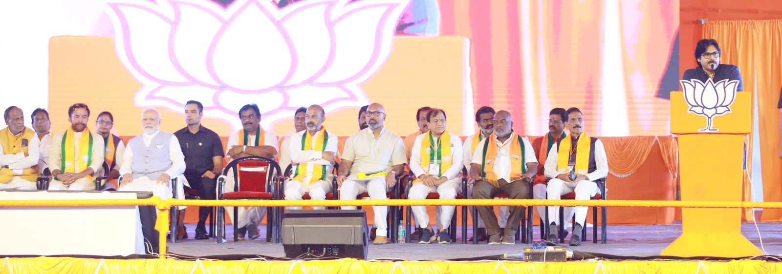 Pawan Kalyan Shares Stage with Modi in Telangana