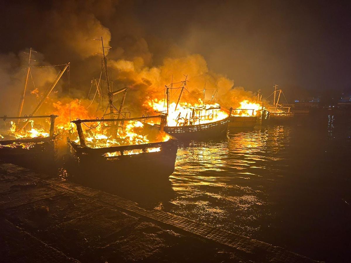 Vizag Harbour Boat Fire Accident